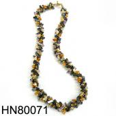 Gold Style Semi-precious Stone Chip Stone Beads Hematite Necklace